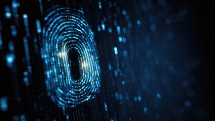 Digital security and data privacy concept featuring glowing zero