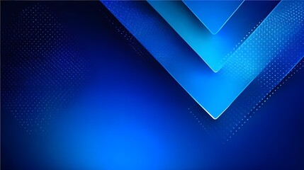 Vivid blue abstract light shapes forming layered glowing geometric design on dark background