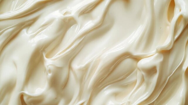 Video A close-up shot of creamy white substance on a surface
