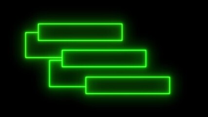 Glowing neon Block diagram concept, analysis scheme, logical, algorithm, flowchart drawing animation. neon line networking topology animation in black background. - Powered by Adobe