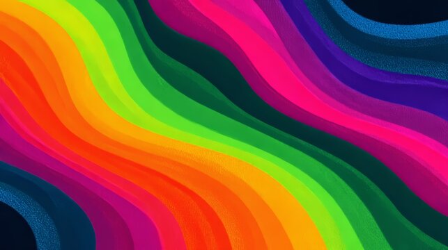 Bright neon wave design