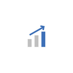Rising Financial Business Growth Bar Chart Icon