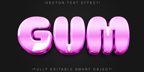  Gum Candy Sweet Vector Fully Editable Smart Object Text Effect