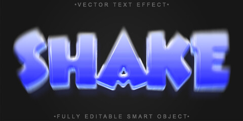 Shake Shock Motion Impact Vector Fully Editable Smart Object Text Effect