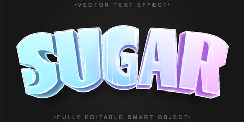 Candy Sugar Gum Sweet Treat Vector Fully Editable Smart Object Text Effect