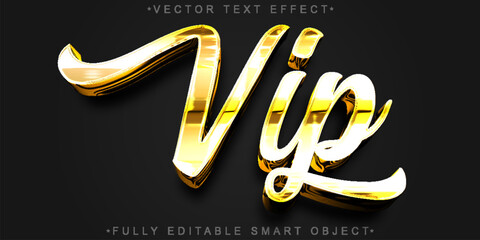 VIP Luxury Elite Access Vector Fully Editable Smart Object Text Effect
