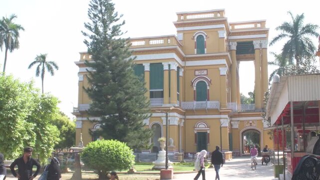 "kathgola palace" front facade view at murshidabad, india