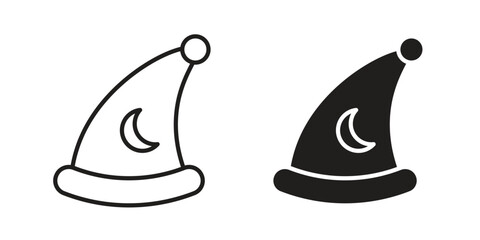 Sleeping Hat icon line illustration background. icon concept vector