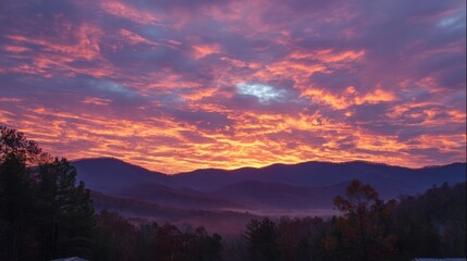 Obraz premium Amazing Sunrise in the Mountains