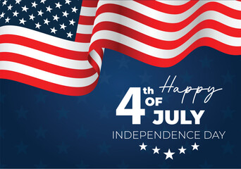 Happy 4th of July Independence day USA Background Design Vector illustration