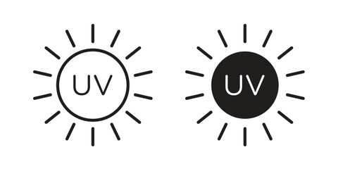 UV icon line illustration background. icon concept vector