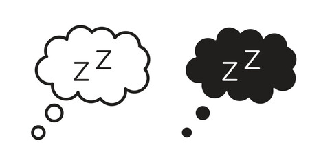 Zzz icon line illustration background. icon concept vector