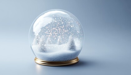 Snow Globe Without Any Contents Inside, Appearing Clear And Devoid Of Any Decorations Or Snowy Scenery Usually Found Within Such A Collectible.
