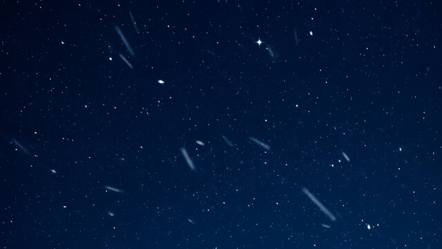 Night sky with stars and meteors during meteor shower event - Powered by Adobe