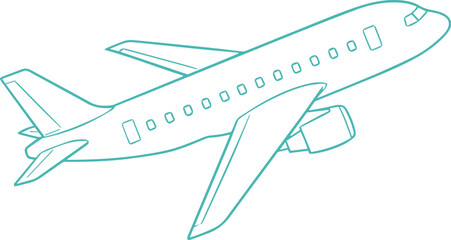 Airplane Doodle Minimal Icon