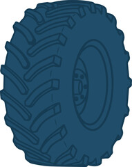  Tractor Tire Doodle Icon