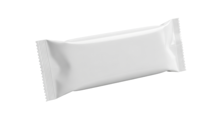 Blank packaging mockup with white wrapper for branding and product design