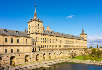 Obraz premium El Escorial palace and gardens outside Madrid, Spain