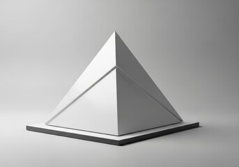 Geometric pyramid sculpture simple modern abstract art form