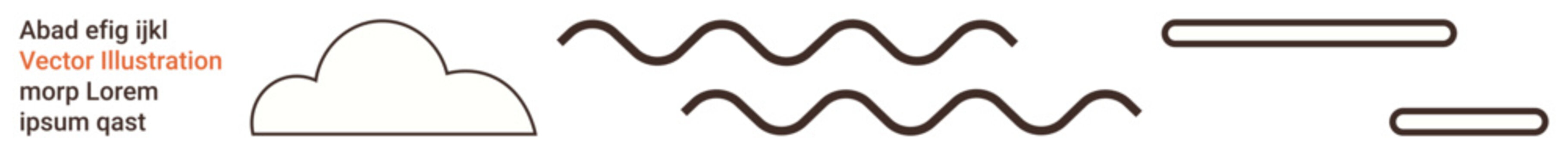 Abstract minimalism, creative design, visual composition, modern concepts, abstract patterns, graphic communication. Cloud outline, wavy lines and parallel bars . Abstract minimalism and creative