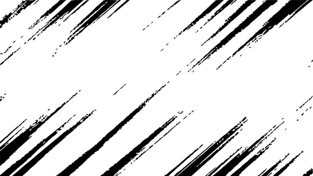 Abstract black and white brush stroke pattern with diagonal lines and texture