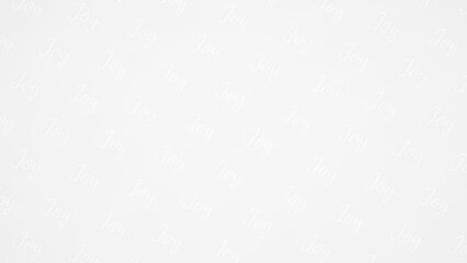 A clean, off-white background with a faint, watermark-style script of the word Joy repeated at an angle