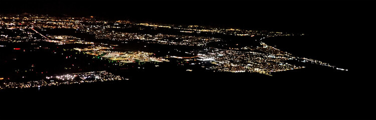 Veduta Aerea Notturna dell'Aeroporto di Fiumicino e della Costa Romana 626