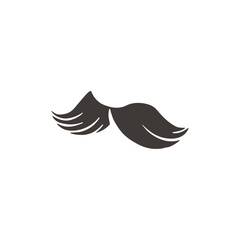 Mustache icon logo flat vector design
