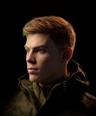 portrait of a young blond man