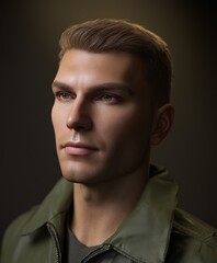 portrait of a young blond man