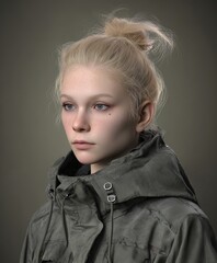 Sasha Blouse realistic 3D portrait of a young woman