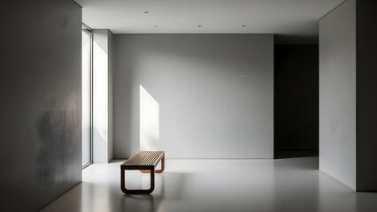 Minimal architecture with gentle highlights, storytelling of calmness and order