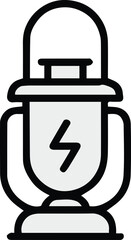 charger icon electric vehicle charging station line art vector