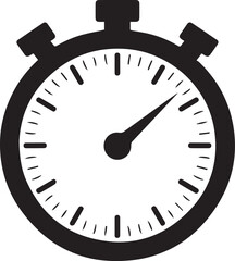 stopwatch icon round dial timer for productivity and tests