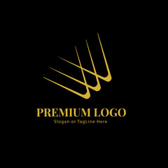 Premium Luxury Gold Triangle Logo for Branding and Corporate Identity