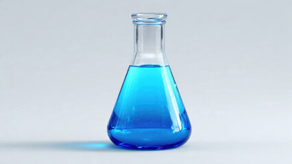 Erlenmeyer Flask with Blue Liquid