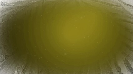 festive Christmas holiday snow and ice themed animated motion background with falling light snow gently falling over a yellow background with a white ice patterned border vignette frame border 4K