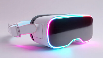 VR Headset with Glowing Edges