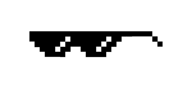 Pixelated thug Sunglasses with a Cool Retro Vibe in this Digital Illustration