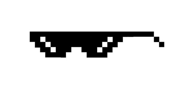 Pixelated thug Sunglasses with a Cool Retro Vibe in this Digital Illustration