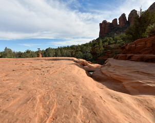 soldiers pass trail in Sedona, Arizona