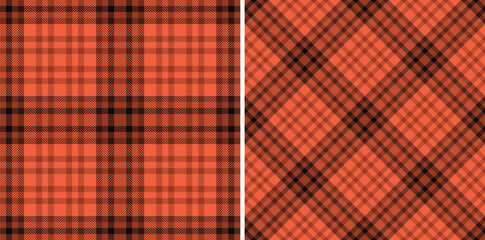 Classic plaid patterns in warm orange hues, ideal for textile design, fashion, or backgrounds. Timeless texture with a cozy and versatile feel.