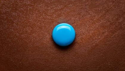 Blue Dot On Brown Background