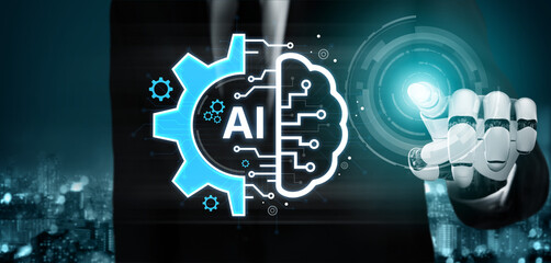 A generative AI assistant demonstrates its cognitive processing power. This technology merges with industrial systems to automate and optimize complex mechanical workflows. Fermion