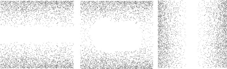 set of Christmas festive silver explosion of shiny confetti in the shape of square frames