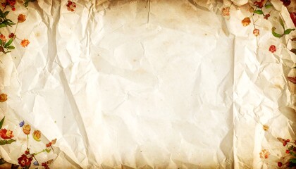 Aged paper with a floral border