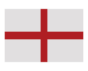 Obraz premium St George's Cross flag, national symbol of England on white background