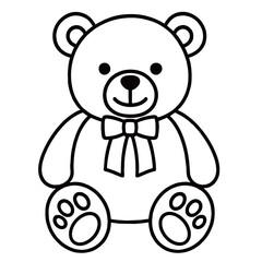 Fototapeta premium teddy bear illustrations in black and white styles, ranging from simple silhouette to detailed sketch and cute kawaii outline, symbolizing childhood, comfort, and toys.