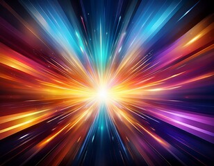 vibrant starburst light explosion abstract dynamic background for design projects