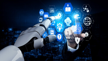 AI virtual assistant chatbot uses generative AI, LLM deep learning, and prompt engineering to...